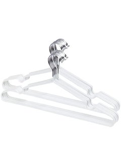TYCOM Non-Slip Steel Hangers - Suit Hangers (20 Pack) Ultra Thin Space Saving Clothes Hangers Hold Up-to 10 Lbs, for Coats, Jackets, Pants, Dress Clothe- Steel Paint White 20P  - Image 1