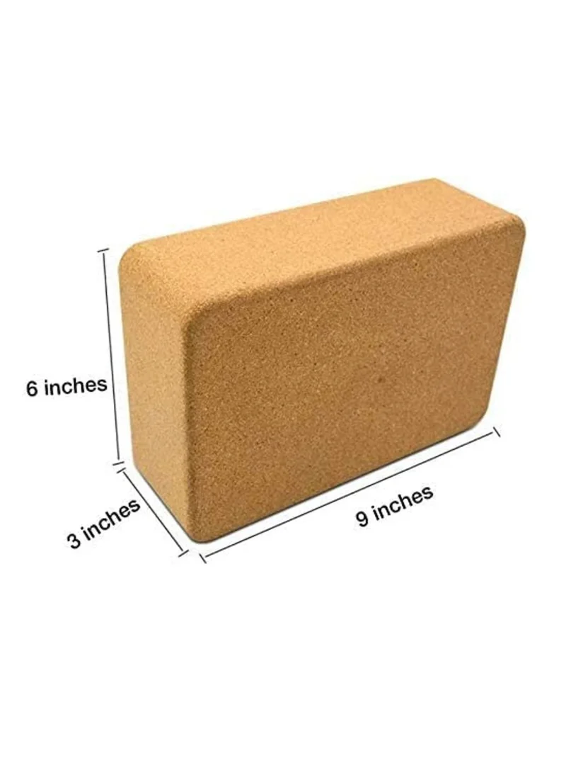 ماهمير MahMir® Yoga Cork Block - فلين داعم ومستدام مع سطح غير قابل للانزلاق ، ملحق للتمرينات لليوجا والبيلاتس واللياقة العامة ، مكعبات الفلين الطبيعية مقاس 9 × 6 × 3 بوصة (عبوة من قطعتين)