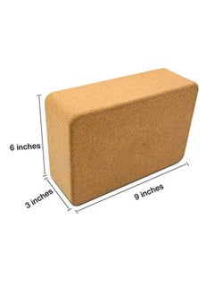 ماهمير MahMir® Yoga Cork Block - فلين داعم ومستدام مع سطح غير قابل للانزلاق ، ملحق للتمرينات لليوجا والبيلاتس واللياقة العامة ، مكعبات الفلين الطبيعية مقاس 9 × 6 × 3 بوصة (عبوة من قطعتين)  - Image 2