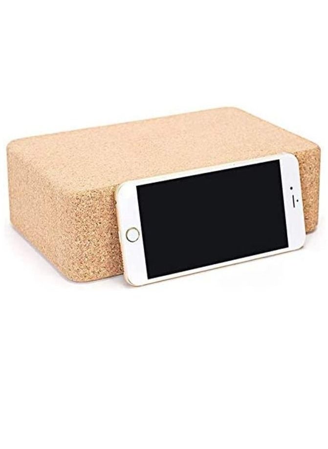 MahMir - MahMir® Yoga Cork Block – Supportive, Sustainable Cork with Non-Slip Surface, Exercise Accessory for Yoga, Pilates, and General Fitness, Natural Cork Blocks Size 9"x6"x3" (2pcs pack) - Image 1