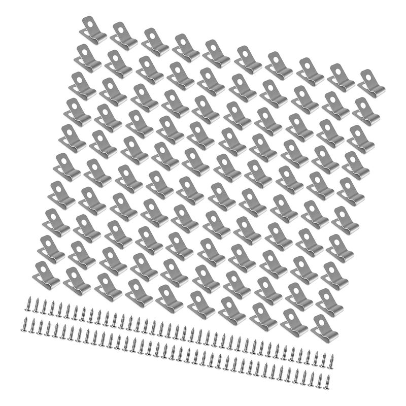 100 قطعة من مشابك الأسوار السلكية المصنوعة من الفولاذ المقاوم للصدأ لتثبيت سياج الحديقة بأمان - Image 4