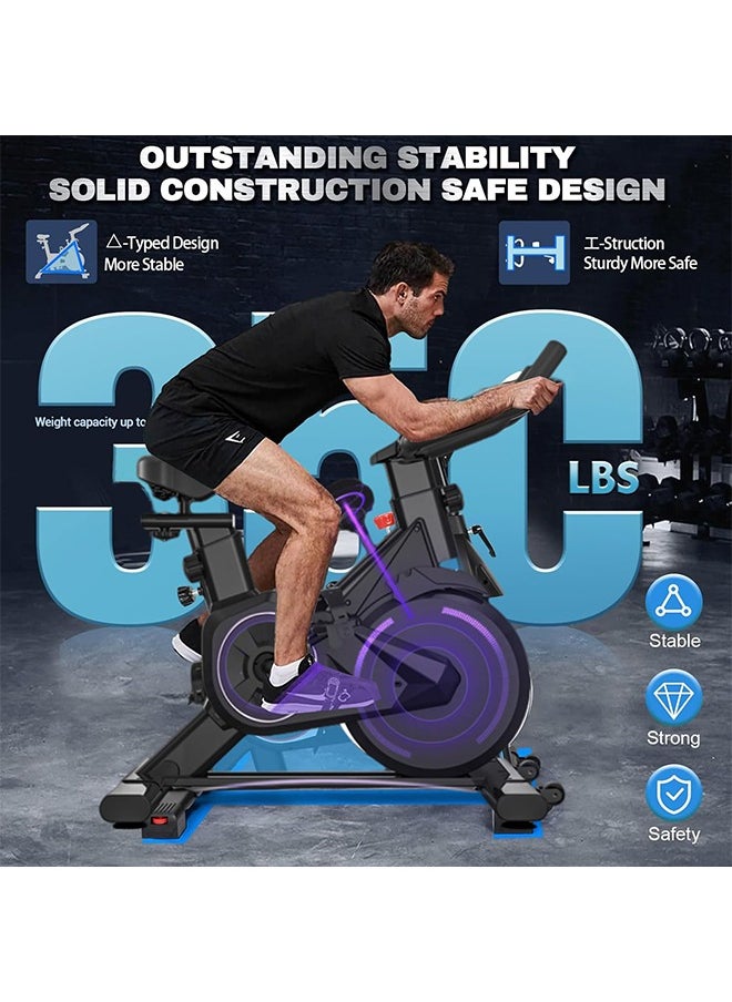 Favarey New Exercise Bikes, Indoor Stationary Bikes for Home Workouts, Isolated Belt Drive Professional Seat and Phone Holder, Suitable for Home Workout  - Image 2