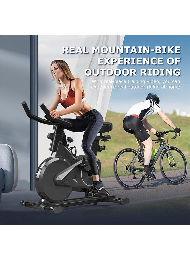 Favarey New Exercise Bikes, Indoor Stationary Bikes for Home Workouts, Isolated Belt Drive Professional Seat and Phone Holder, Suitable for Home Workout  - Image 3