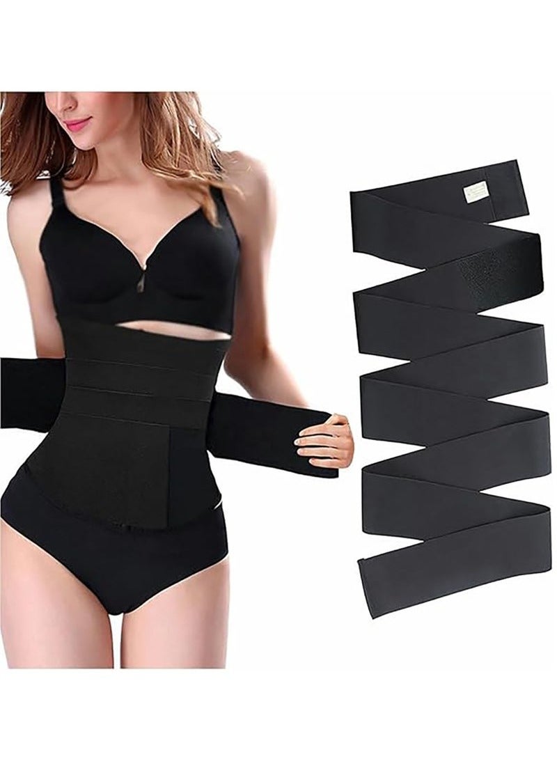 Generic Waist Trainer for Women Lower Belly Fat, Slimming Tummy Wrap Belt Adjustable Comfortable Back Braces for Lower Back Pain Relief Abdominal Body Slimming Belt For Flat Tummy Belly Slimming Belt Sweat Band, Non-Slip  - Image 1