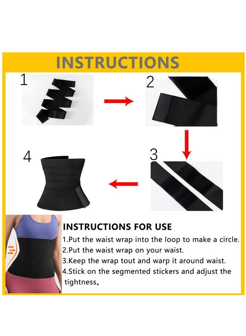 Generic Waist Trainer for Women Lower Belly Fat, Slimming Tummy Wrap Belt Adjustable Comfortable Back Braces for Lower Back Pain Relief Abdominal Body Slimming Belt For Flat Tummy Belly Slimming Belt Sweat Band, Non-Slip  - Image 2