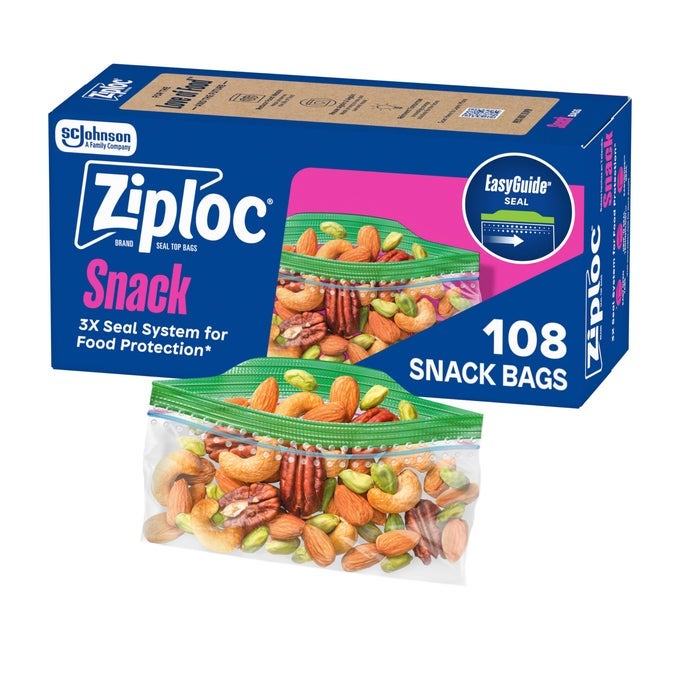 SNACK BAGS EASY OPEN AND CLOSE SMALL PLASTIC FOOD STORAGE BAGS 108 BAGS TOTAL PACKAGING MAY VARY