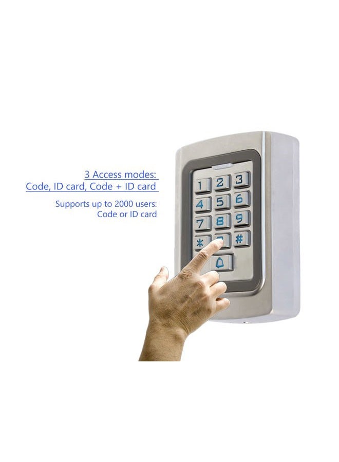 Supreform IP68 Waterproof Universal 12V 24VDC Metal Case Digital Wired Keypad for Garage Door, Gate Opener and Access Control Systems, Code or ID Card Access - Image 3