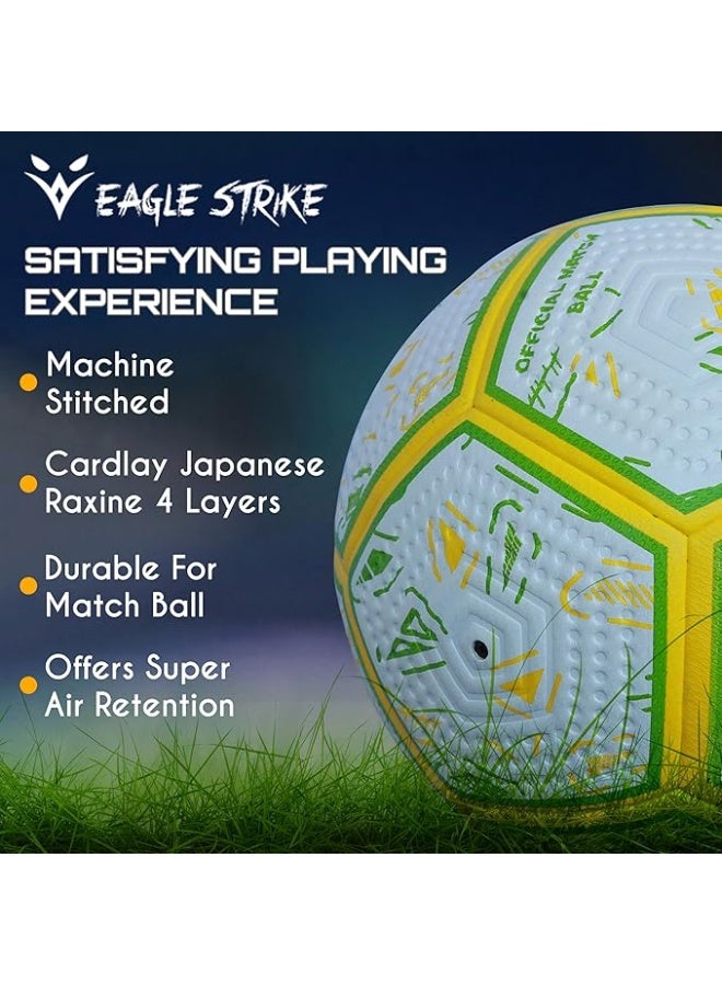 Eagle Strike Professional Match Soccer Ball – Size 5 PU Football, Official Weight 420-440g for Competitive Play - Image 4