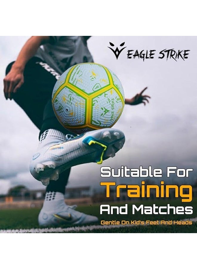 Eagle Strike Professional Match Soccer Ball – Size 5 PU Football, Official Weight 420-440g for Competitive Play - Image 3