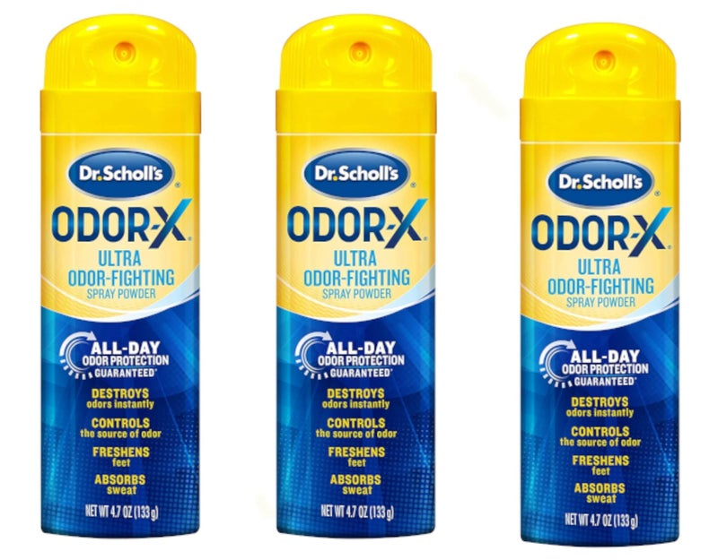 Dr. Scholl's Dr. Scholls Odor X With Sweatmax Spray Powder 4.7 Ounce (139ml) (3 Pack)  - Image 1
