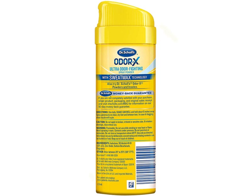 Dr. Scholl's Dr. Scholls Odor X With Sweatmax Spray Powder 4.7 Ounce (139ml) (3 Pack)  - Image 3
