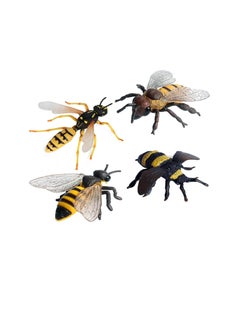 Y&D Bee Figurines Honeybee Insect Toy, Science Project, Cake Topper, Early Educational Toys Birthday for Toddlers Kids Age 3 4 5  - Image 1