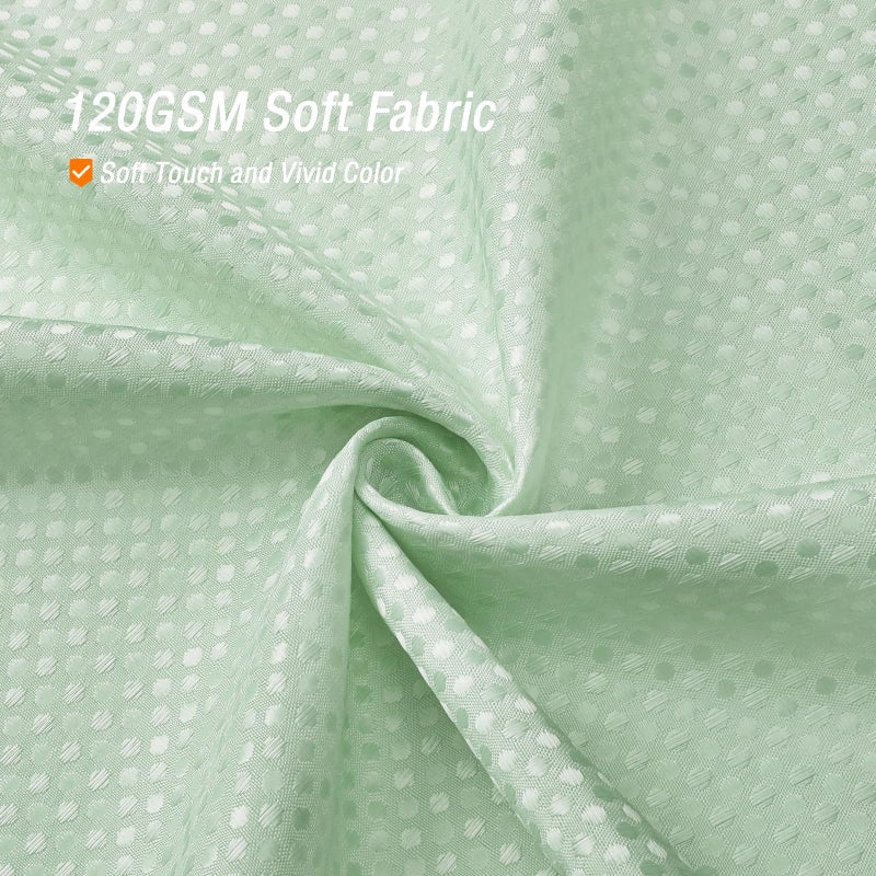 Gibelle Extra Long Shower Curtain 72 x 84  Tall Waffle Weave Textured Fabric Shower Curtain for Bathroom  Water Repellent  Machine Washable  Mint Green - Image 2