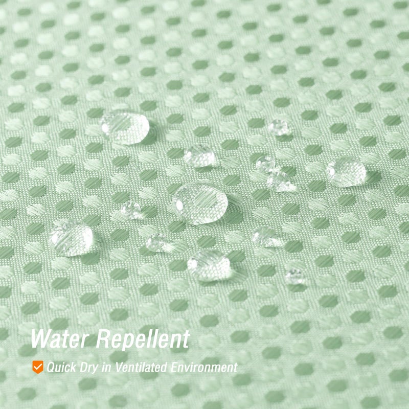 Gibelle Extra Long Shower Curtain 72 x 84  Tall Waffle Weave Textured Fabric Shower Curtain for Bathroom  Water Repellent  Machine Washable  Mint Green - Image 3