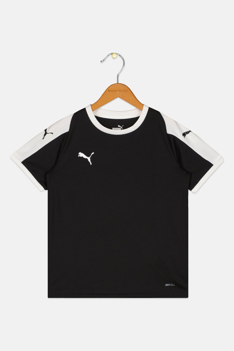 PUMA Kids Boy Brand Logo Training LIGA Jersey, Black - Image 3