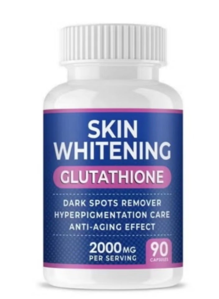 SKIN Glutathione Whitening Pills 90 Capsules 2000 Mg Effective Skin Lightening Supplement Anti-aging Antioxidant 