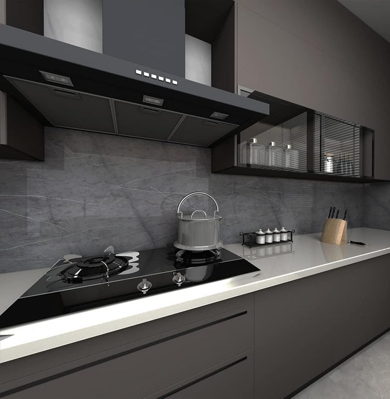 wall love Marble OilProof & Waterproof self-Adhesive Sheet Stickers Big Countertop Cabinet Furniture puja Room Kitchen,Home Sticker Wallpaper 60 x 200cm (Gray Wallpaper) - Image 3