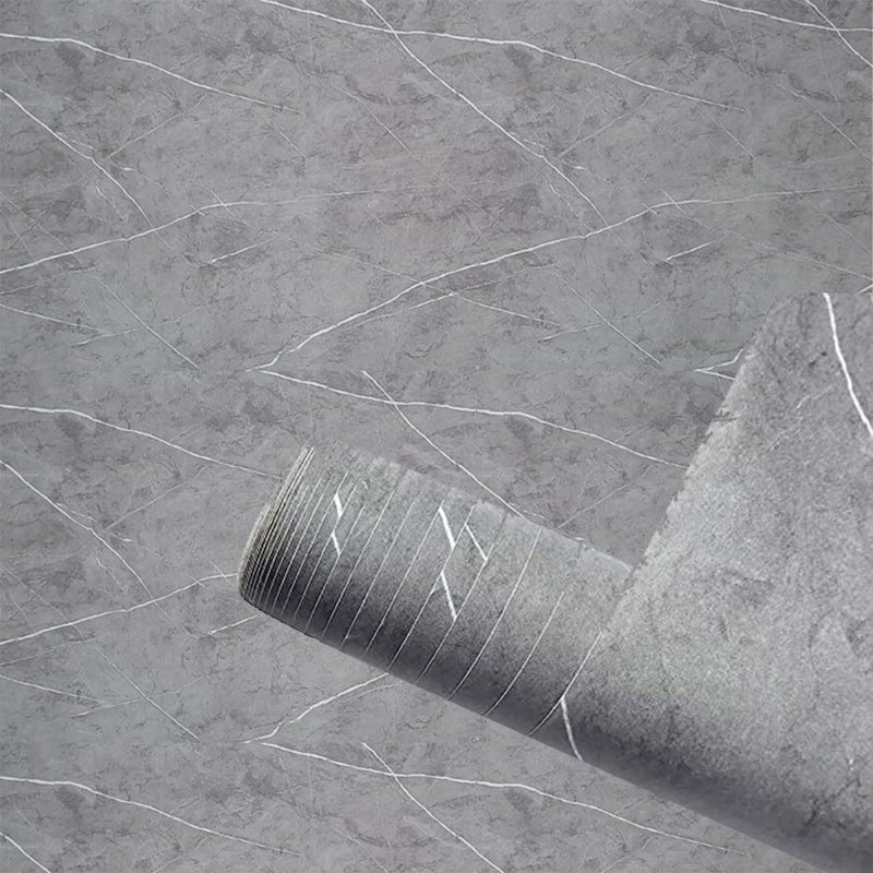 wall love Marble OilProof & Waterproof self-Adhesive Sheet Stickers Big Countertop Cabinet Furniture puja Room Kitchen,Home Sticker Wallpaper 60 x 200cm (Gray Wallpaper) - Image 4