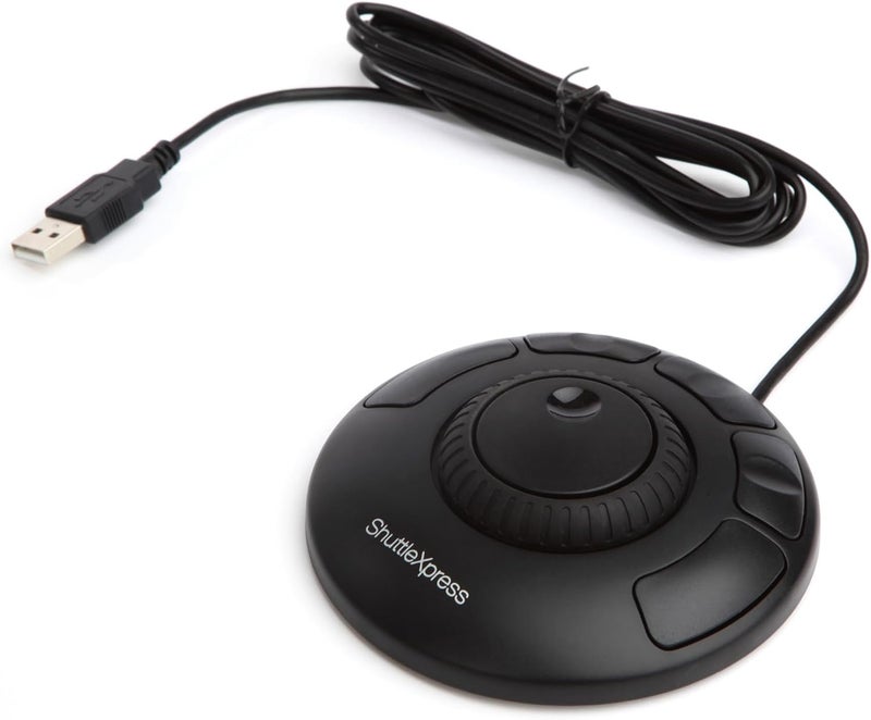 Contour Design ShuttleXpress - Editing Shuttle with 5 Programmable Buttons - Ergonomic Video Editing Equipment Compatible with Mac and PC Systems - Image 1