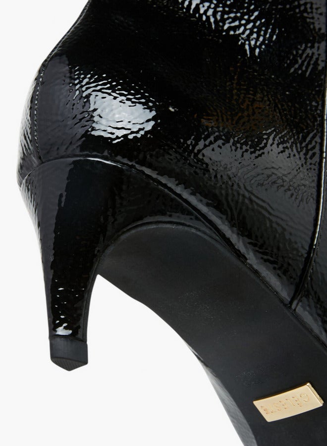 Celeste Women's Solid High Shaft Boots with Zip Closure and Stiletto Heels - Image 5