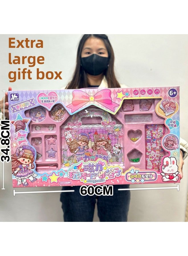 Stall Agency Enrollment Gift Box Children's Simulation Kitchen Play House Toys Dress Up Accessories Set Girls Toys-Specifications:0257-21 Magnetic Play Bar Set 【super Large Gift Box】 - Image 1