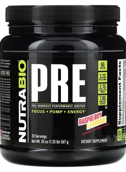 Pre-Workout Performance Igniter Raspberry Lemonade 1.25 lb (567 g)