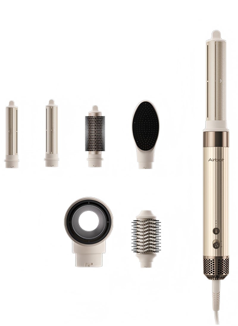 آيربوت مجموعة استقامة الشعر Airbot مع Styler و Wrap ، أدوات الشعر الاحترافية للشعر المجعد ، الذهب  - Image 1