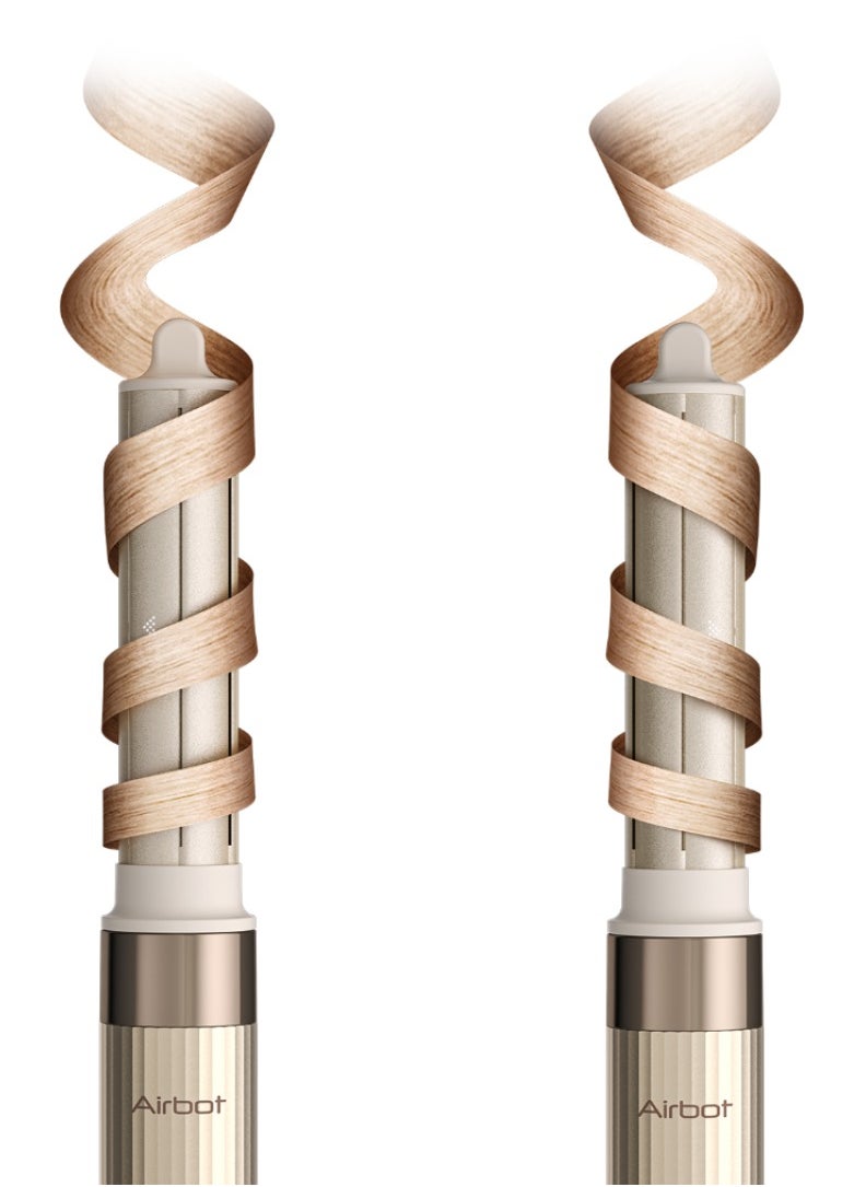آيربوت مجموعة استقامة الشعر Airbot مع Styler و Wrap ، أدوات الشعر الاحترافية للشعر المجعد ، الذهب  - Image 3