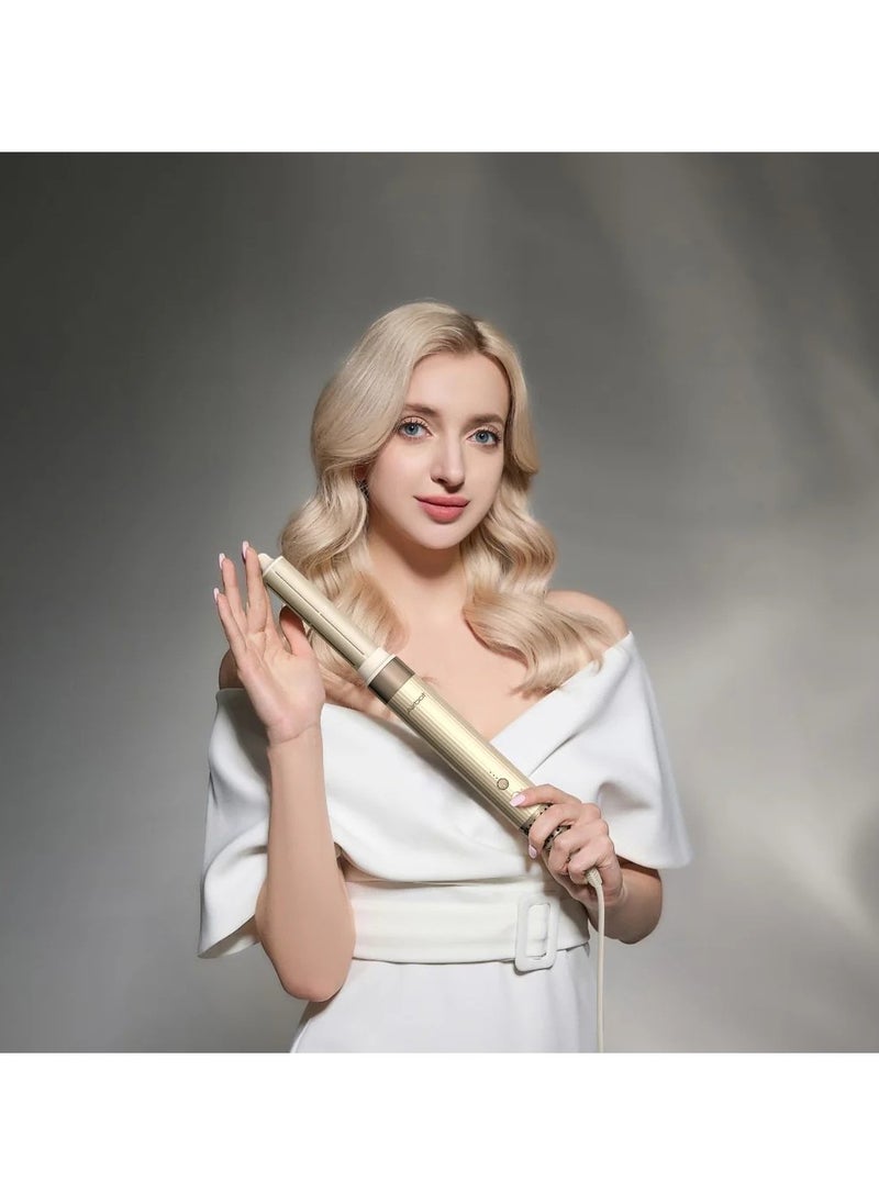 آيربوت مجموعة استقامة الشعر Airbot مع Styler و Wrap ، أدوات الشعر الاحترافية للشعر المجعد ، الذهب  - Image 5