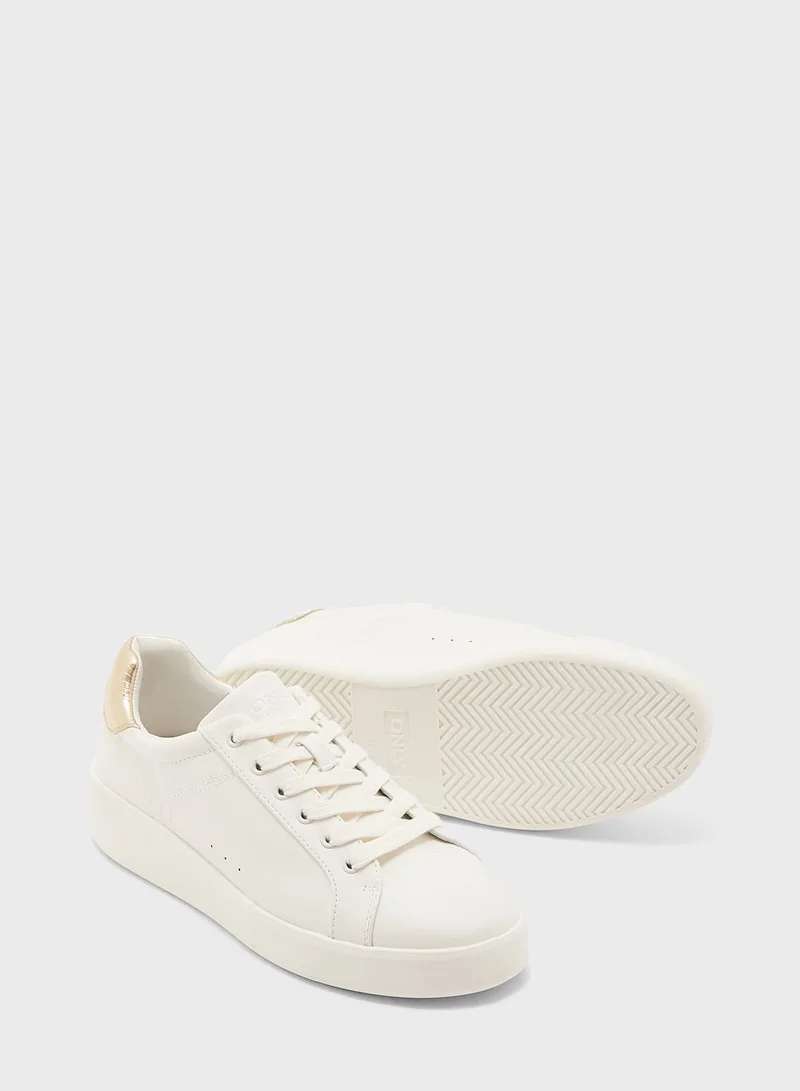 ONLY Lace Up Low Top Sneakers