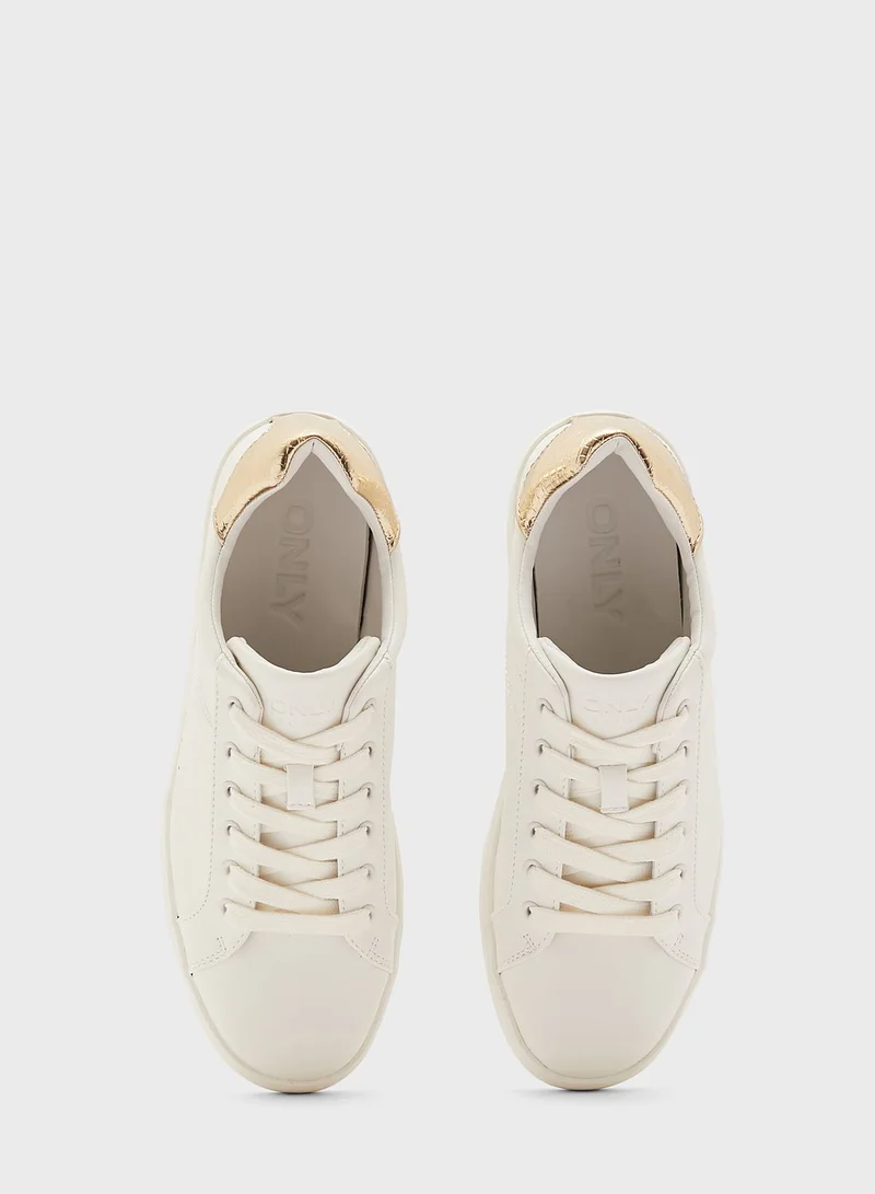 ONLY Lace Up Low Top Sneakers
