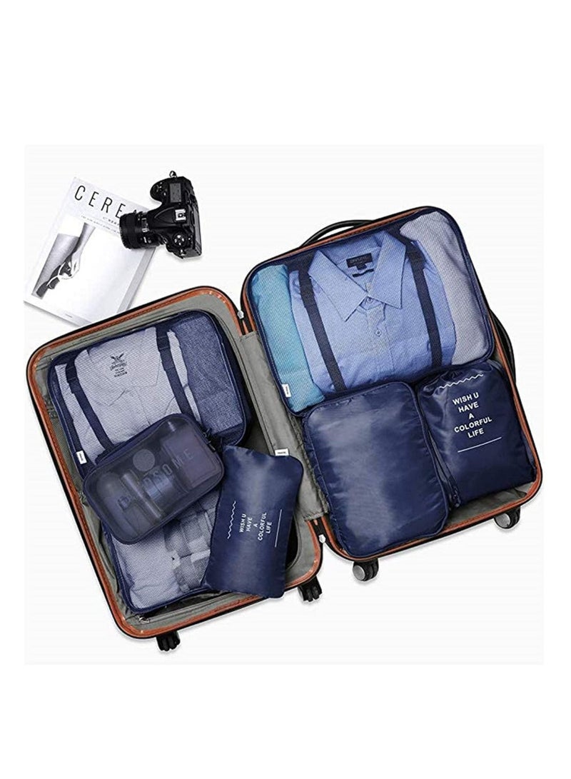Packing Cubes 7 Pcs Travel Luggage Packing Organizers Set with Toiletry Bag - Image 5