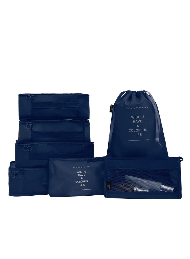Packing Cubes 7 Pcs Travel Luggage Packing Organizers Set with Toiletry Bag - Image 1