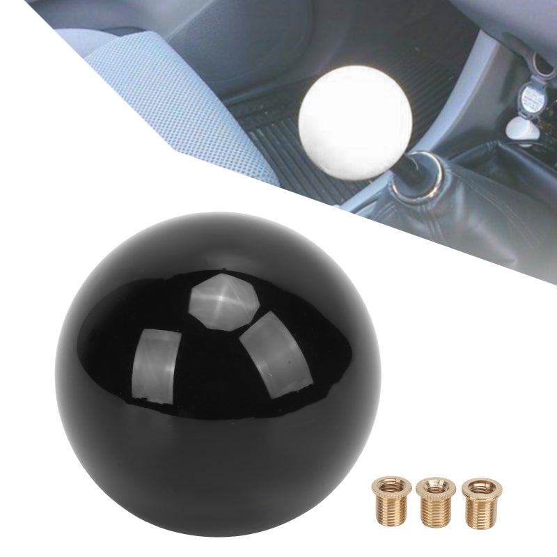 Acrylic Gear Shift Lever Head Black Polished Smooth Grip - Sturdy Durable Construction MT Cars Gear Knob for Scion WRX Honda Mitsubishi Mazda Nissan Ford MT Car Interior - Image 1