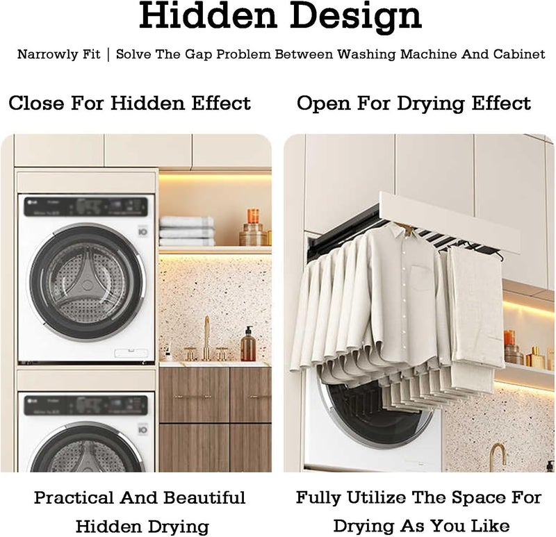 Pull-Out Pants Rack Drawer, Aluminum Alloy Design for Storage Areas and Narrow Wardrobes,Color 1-48x91-96cm - Image 5