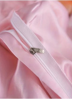 LUNA Home Single size 4-piece duvet cover set featuring a charming pink butterfly design.  - Image 4
