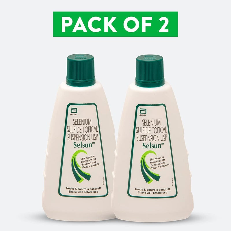 Selsun Abbott Suspension Anti Dandruff Shampoo, Clears away dandruff flakes, Relieves from excessive oil, Relieves from dandruff related itching (120ml)- Pack of 2 - Image 3
