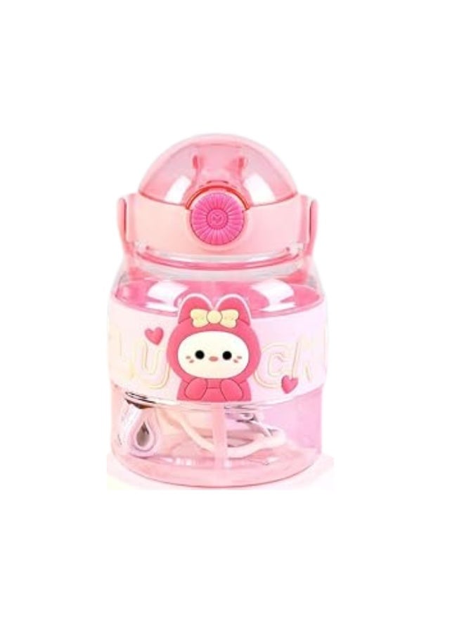 Desselan Cute Creative Ton Ton Bucket Space Bottle – Portable Plastic Drinking Cup for Boys & Girls, Big Belly Design, Pack of 2 - Image 1
