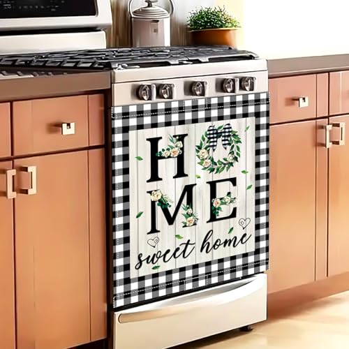 KAPLIPE Sweet Home Dishwasher Magnet Cover, Summer Eucalyptus Leaves Dishwasher Magnetic Cover for Kitchen Decoration Farmhouse Dish Washer Covers Refrigerator Sticker Fridge Panel Decal 23x26In - Image 4
