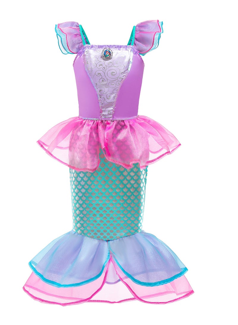 AUTOYSUR Girls Mermaid Costume Princess Dress Up - Image 1