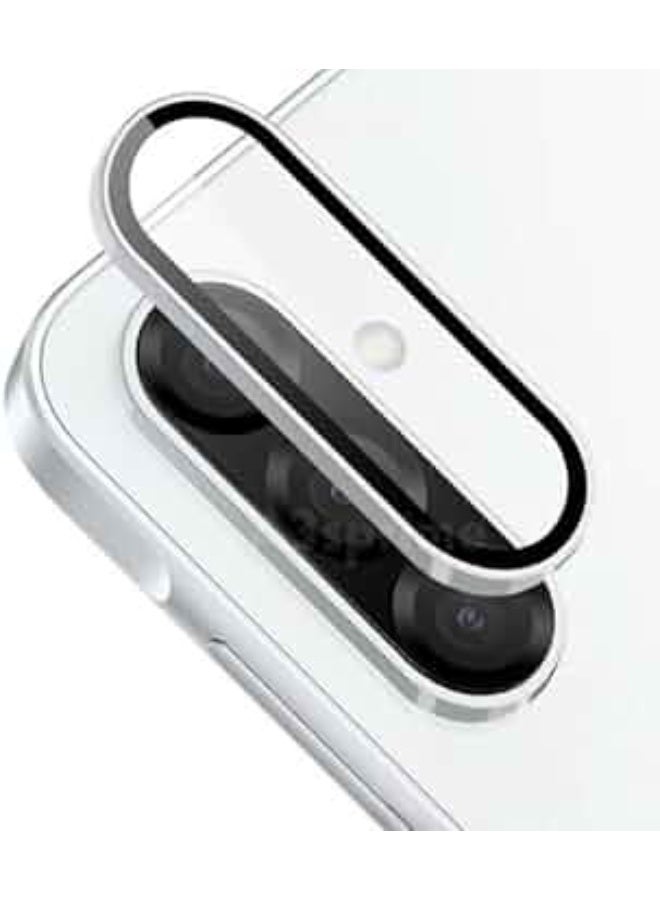 Camera Lens Protector for Samsung Galaxy A17, Metal Ring Design, Tempered Glass Screen Cover, Full Coverage Protection (Silver) - Image 4