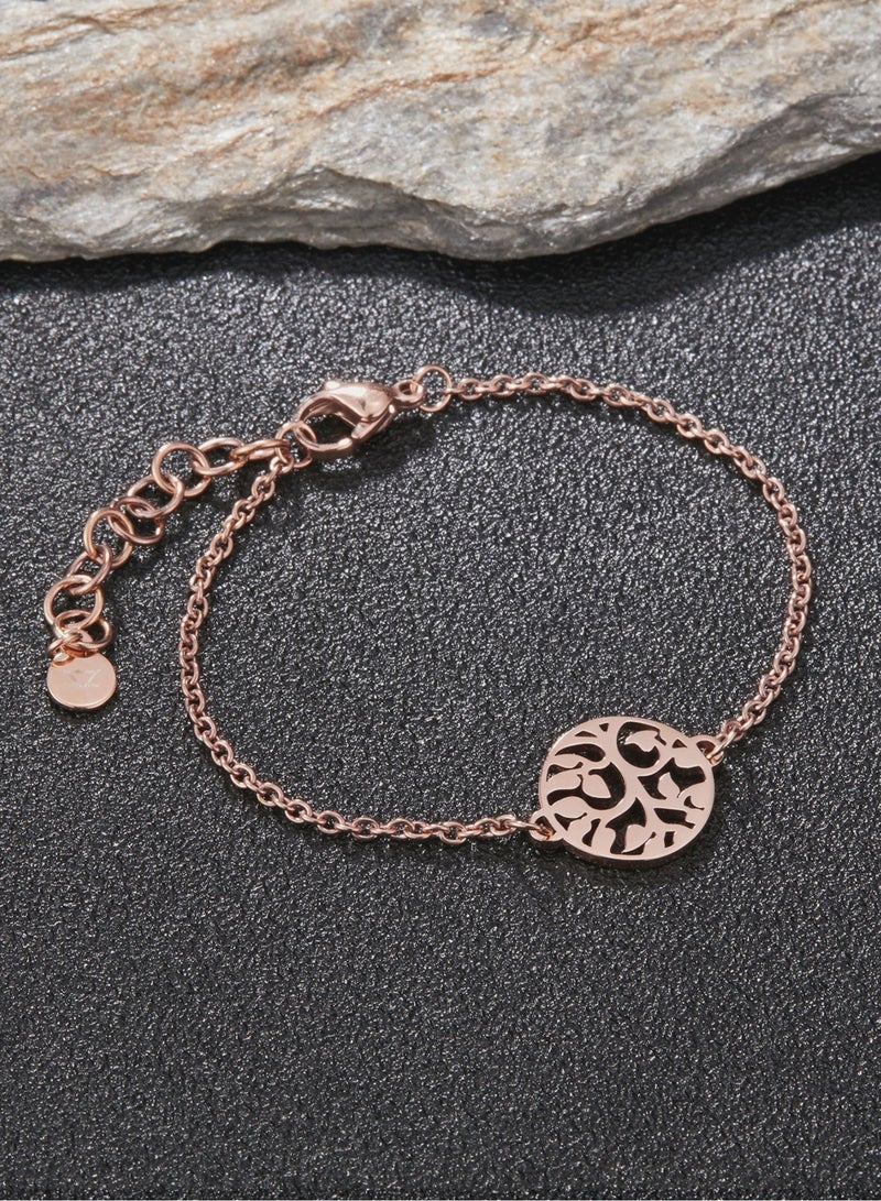 زنك سوار نسائي من زينك باللون الروز جولد من الستانلس ستيل | ZFBR010RG - Image 3