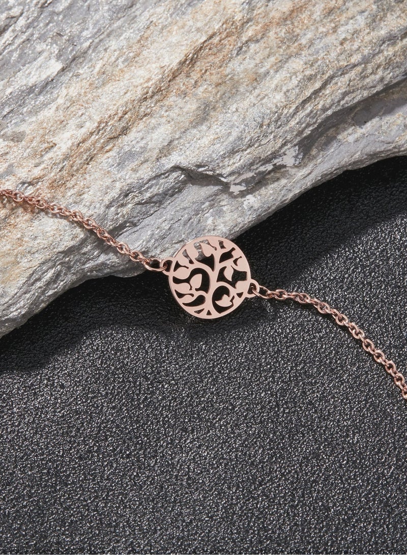 زنك سوار نسائي من زينك باللون الروز جولد من الستانلس ستيل | ZFBR010RG - Image 4