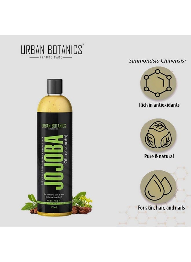 UrbanBotanics ® Cold Pressed Jojoba Oil For Skin & Hair - Virgin & Unrefined - 200Ml  - Image 5