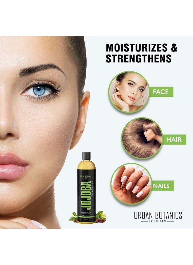 UrbanBotanics ® Cold Pressed Jojoba Oil For Skin & Hair - Virgin & Unrefined - 200Ml  - Image 2
