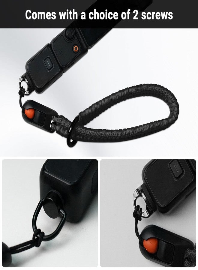 CYNOVA DJI Osmo Pocket 3 Accessories, Adjustable Nylon Hand Wrist Straps Lanyard with a 1/4" Screw, For Insta360 Selfie Stick, Go pro/Xtra Muse, Nikon Canon Sony Samsung Dslr Cameras, black - Image 4