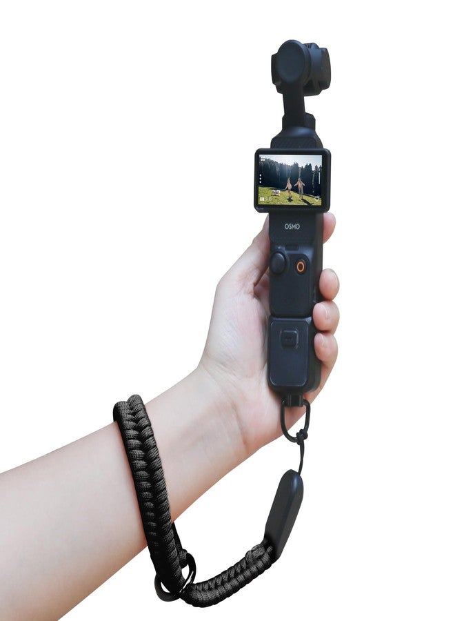 CYNOVA DJI Osmo Pocket 3 Accessories, Adjustable Nylon Hand Wrist Straps Lanyard with a 1/4" Screw, For Insta360 Selfie Stick, Go pro/Xtra Muse, Nikon Canon Sony Samsung Dslr Cameras, black - Image 1