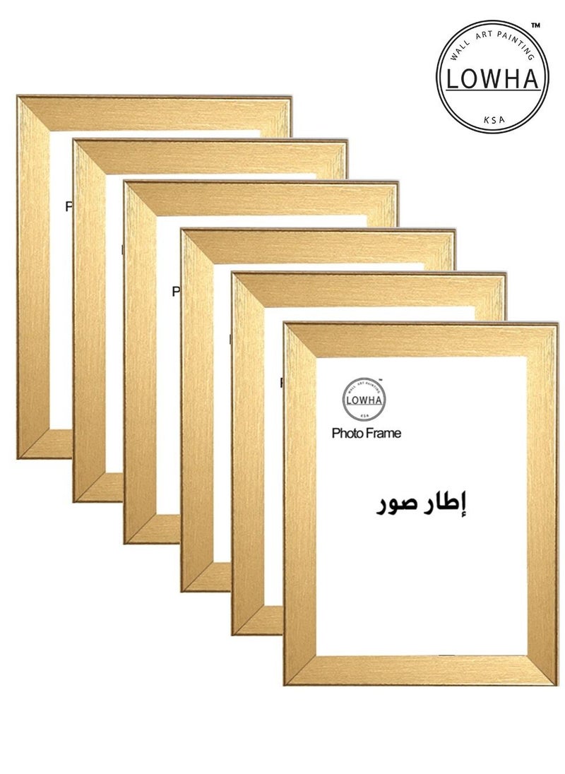 LOWHA - Set Of 6 Wall Or Tabletop Stand Photo Frame With Horizontal and Vertical Formats - Image 1
