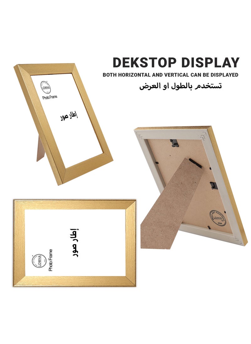 LOWHA - Set Of 6 Wall Or Tabletop Stand Photo Frame With Horizontal and Vertical Formats - Image 1