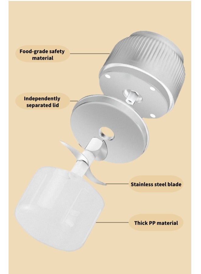 Electric Garlic Chopper, 250mL Rechargeable Mini Food Processor – Compact and Powerful for Garlic, Vegetables, and Nuts, Easy to Use, Portable, and Perfect for Quick Food Prep  - Image 5